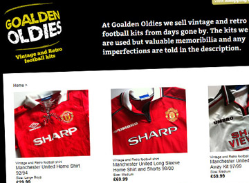 Football Kit Sales Web Design and Development